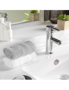 Serviette invitée gris perle 50x30 cm – Éponge 500g/m² | Collection Te 2