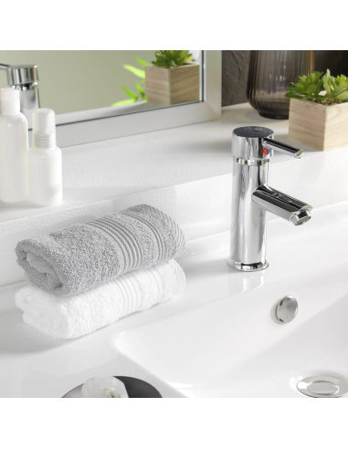 Serviette invitée gris perle 50x30 cm – Éponge 500g/m² | Collection Te