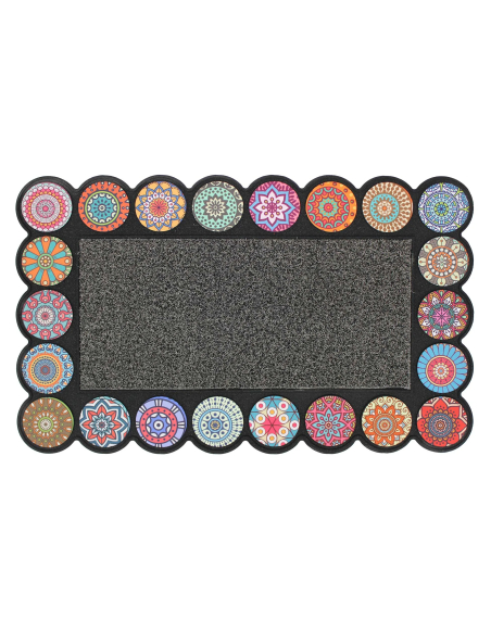 Tapis rectangle 45x75 cm Rosacolor – Relief caoutchouc