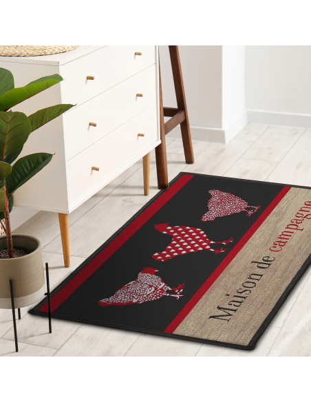Tapis rectangle 50x80 cm maison de campagne – Imprimé