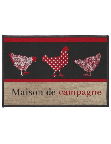 Tapis rectangle 40x60 cm maison de campagne – Imprimé