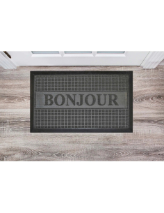 Tapis rectangle 45x75 cm Bonjour – Relief caoutchouc 2