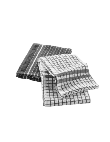 Torchons anthracite 50x70 cm lot 2 – éponge mineur | Classico