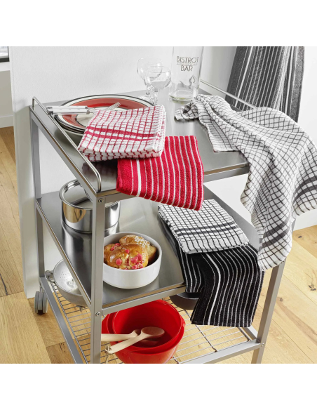 Torchons anthracite 50x70 cm lot 2 – éponge mineur | Classico