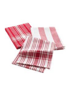 Torchons rouge 50x70 cm lot 3 – coton tissé | Bayado