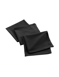 Serviettes de table noir 40x40 cm lot 3 – coton recyclé | Mistral