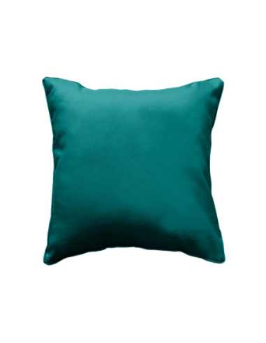 Coussin déhoussable 40x40 cm Essentiel – Bleu paon