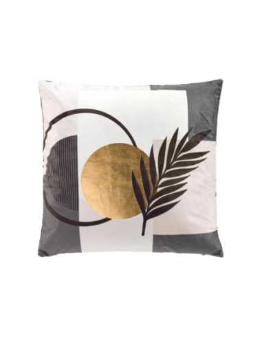 Coussin déhoussable 45x45 cm Clarity velours – imprimé métallisé