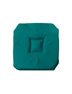 Galette de chaise 40x40 cm Essentiel – Bleu paon
