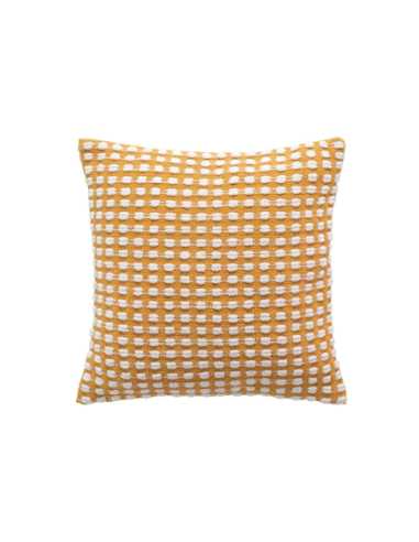 Housse de coussin 40x40 cm Greta chenille – Ocre