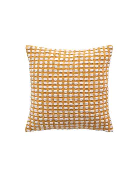 Housse de coussin 40x40 cm Greta chenille – Ocre