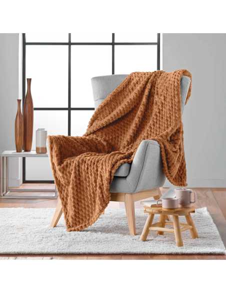 Plaid flanelle 125x150 cm Flanou – Camel