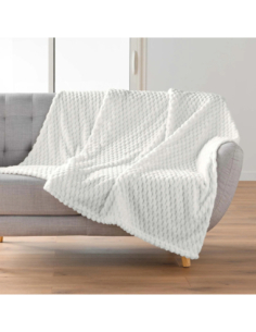 Plaid flanelle 125x150 cm Flanou – Naturel
