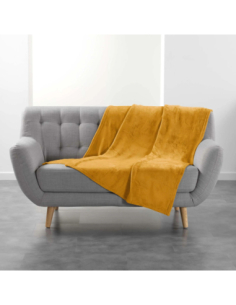 Plaid flanelle 125x150 cm Flanou – Ocre