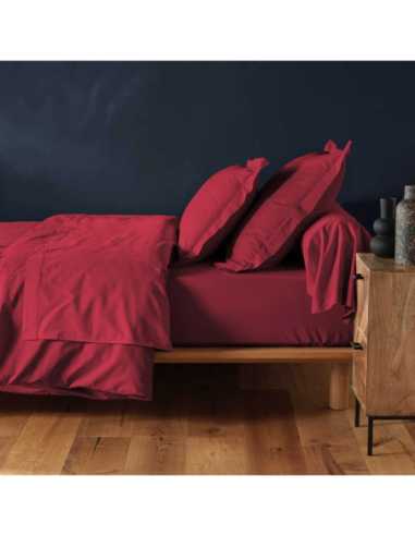 Drap housse 140x190 cm coton 57f Lina – Marsala