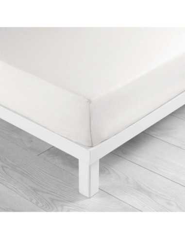 Drap housse 160x200 cm coton 57f Lina – Blanc