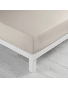 Drap housse 160x200 cm microfib Oscar – Naturel
