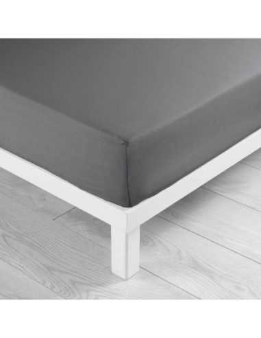 Drap housse 90x190 cm coton 57f Lina – Anthracite