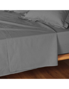 Drap plat 180x290 cm coton 57f Lina – Anthracite 2