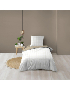 Parure de couette 2p 140x200 cm coton imprimé Cadria 2