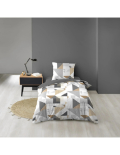 Parure de couette 2p 140x200 cm microfib imprimée Trigone