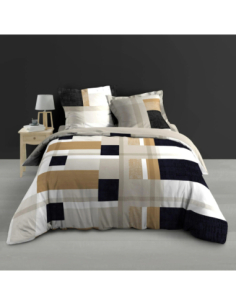 Parure de couette 3p 240x220 cm percale coton Ulysse