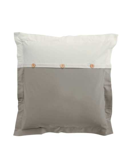 Parure de couette 3p 240x220 cm percale Vice Versa – Taupe/Lin