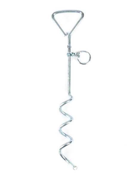 Piquet attache 40 cm, métal 8 mm, chrome