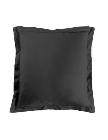 Taie d'oreiller 63x63 cm coton Lina – Noir