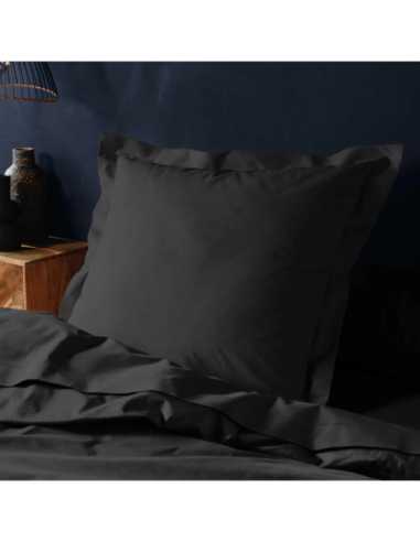 Taie d'oreiller 63x63 cm coton Lina – Noir