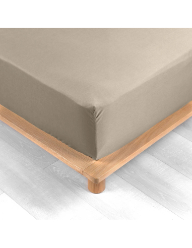 Drap housse 160x200 cm percale coton Percaline – Sable