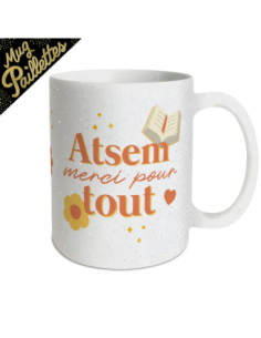Mug paillettes 30cl ATSEM merci pour tout | Cadeau ATSEM fin d'année