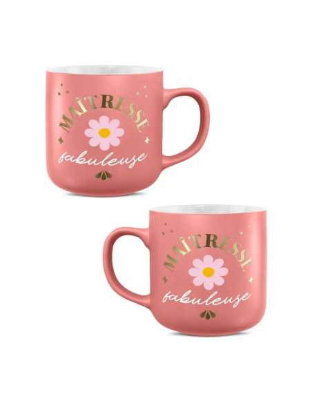 Mug rose mat 30cl Maitresse fabuleuse | Cadeau maîtresse fin d'année