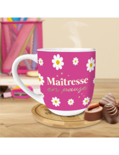 Coffret tasse et sous-tasse Merci pour cette année | Cadeau maîtresse 2