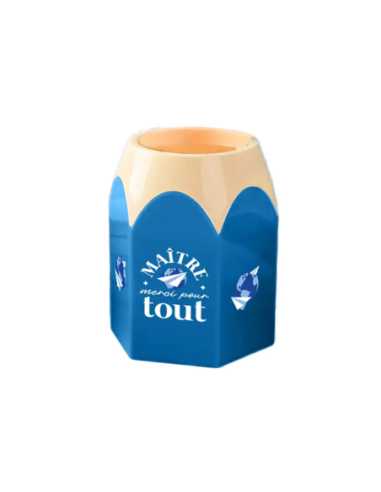 Pot à crayons forme crayon Maitre merci pour tout PVC | Cadeau maître