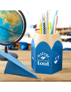 Pot à crayons forme crayon Maitre merci pour tout PVC | Cadeau maître 2