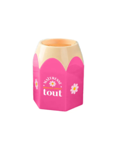 Pot à crayons forme crayon Maitresse merci pour tout PVC | Cadeau maîtresse