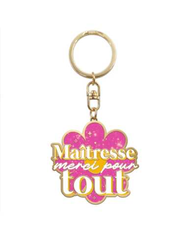 Porte-clés Maitresse merci pour tout | Petit cadeau fin d'année