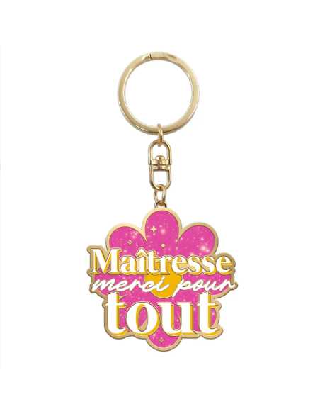 Porte-clés Maitresse merci pour tout | Petit cadeau fin d'année