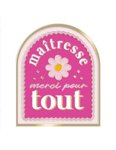 Magnet Maitresse merci pour tout 7x6cm | Cadeau maîtresse