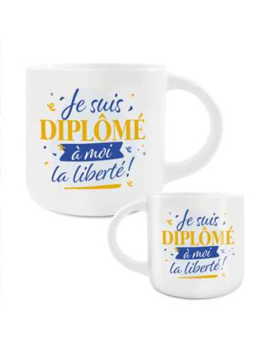 Grand mug Je suis diplomé | Cadeau original remise de diplôme