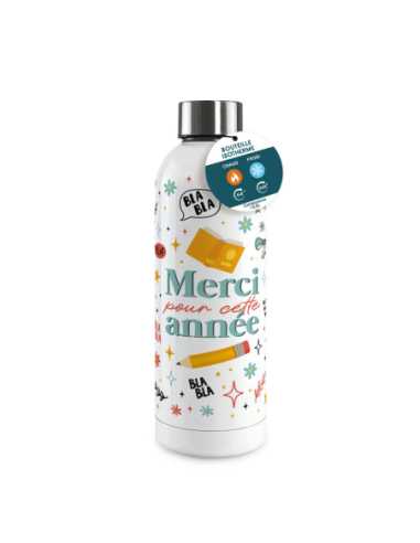 Gourde isotherme Merci pour cette année 0,5L | Cadeau maîtresse