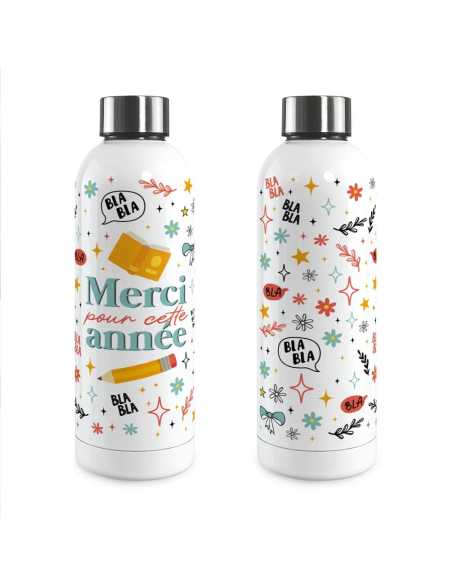 Gourde isotherme Merci pour cette année 0,5L | Cadeau maîtresse