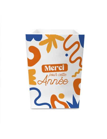 Pot à crayons en bois Merci pour cette année | Cadeau maîtresse