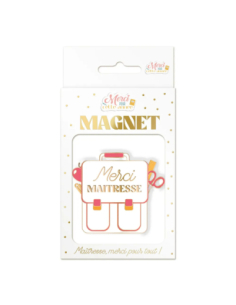 Magnet Merci maitresse 6,5x6,5cm | Cadeau fin d'année maîtresse