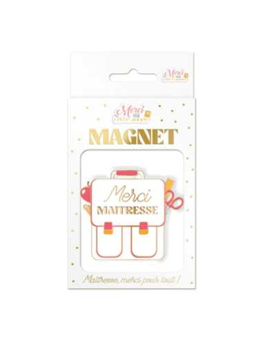 Magnet Merci maitresse 6,5x6,5cm | Cadeau fin d'année maîtresse