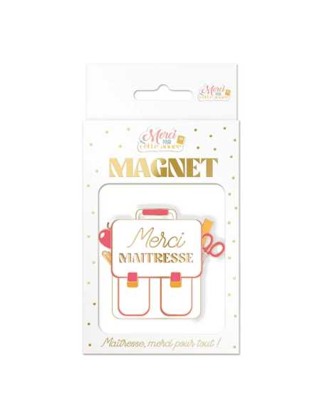 Magnet Merci maitresse 6,5x6,5cm | Cadeau fin d'année maîtresse