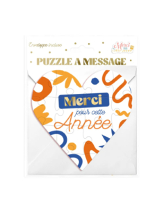 Puzzle cœur Merci pour cette année à personnaliser | Cadeau fin d'année
