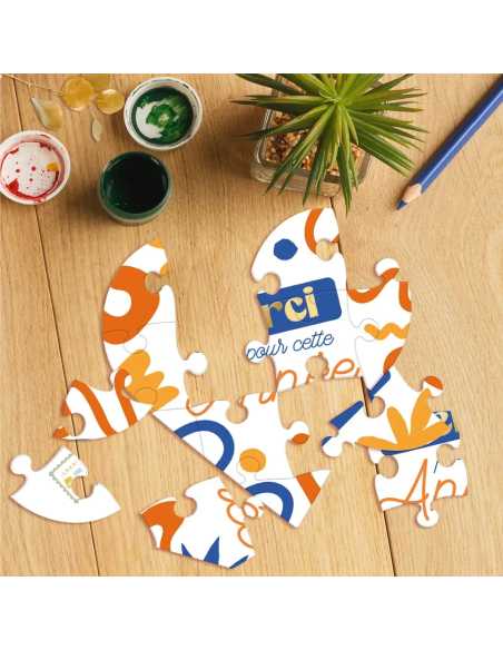 Puzzle cœur Merci pour cette année à personnaliser | Cadeau fin d'année