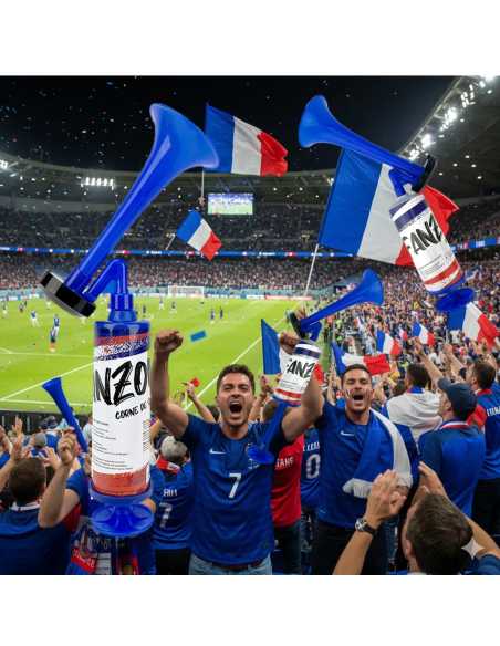 Corne de Supporter Manuelle Bleu-Blanc-Rouge France | marcheauxaffaires.fr